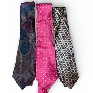 Bundle of Assorted Brands Colors Design Tie Set of 3
